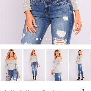 Off Shoulder Sweater