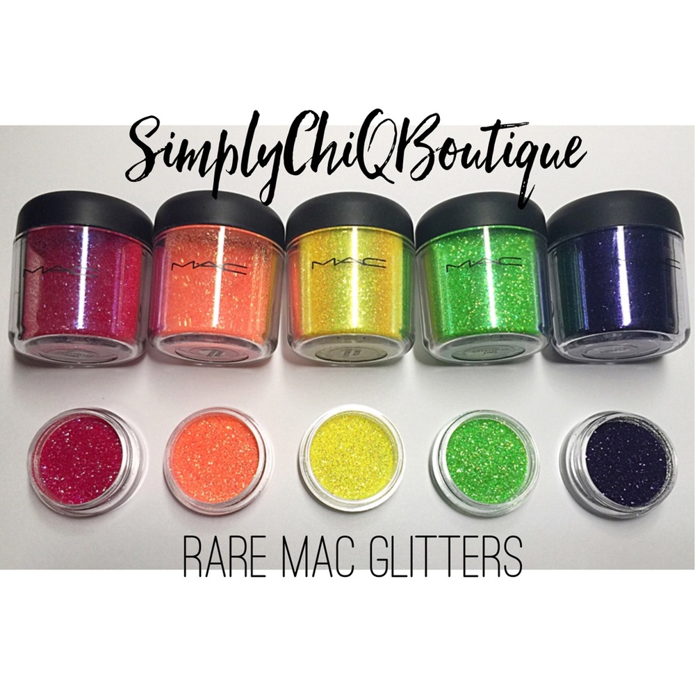 RARE MAC PRO Glitters Sample Lot of Five 1.25ml