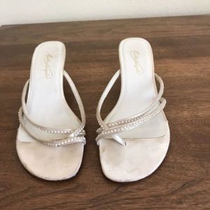 Cream strappy sandals