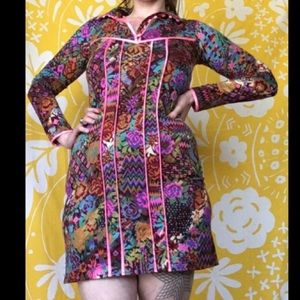 Matthew Williamson knit mini dress paisley size 8
