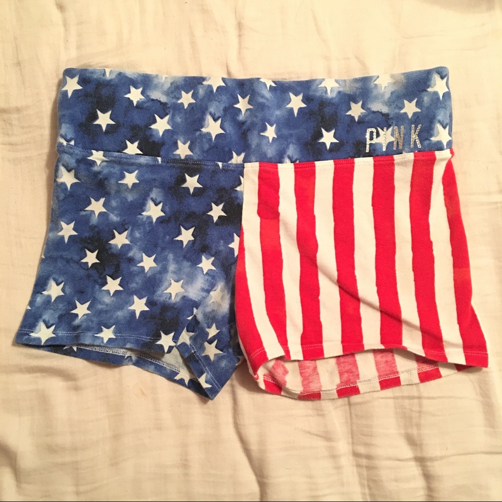 VS PINK Patriotic Yoga Shorts