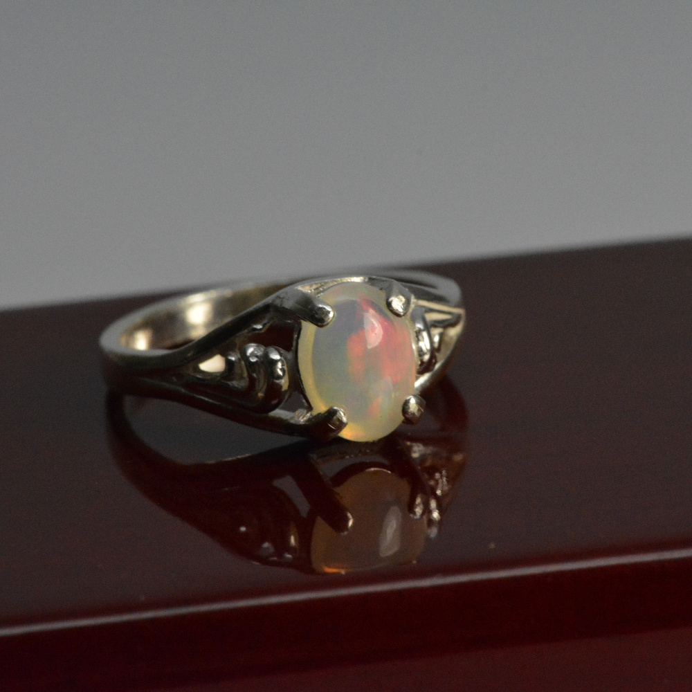 Sterling silver ring natural opal size 7 NEW