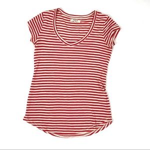 Madewell Deep V Striped Super Soft T shirt Xs