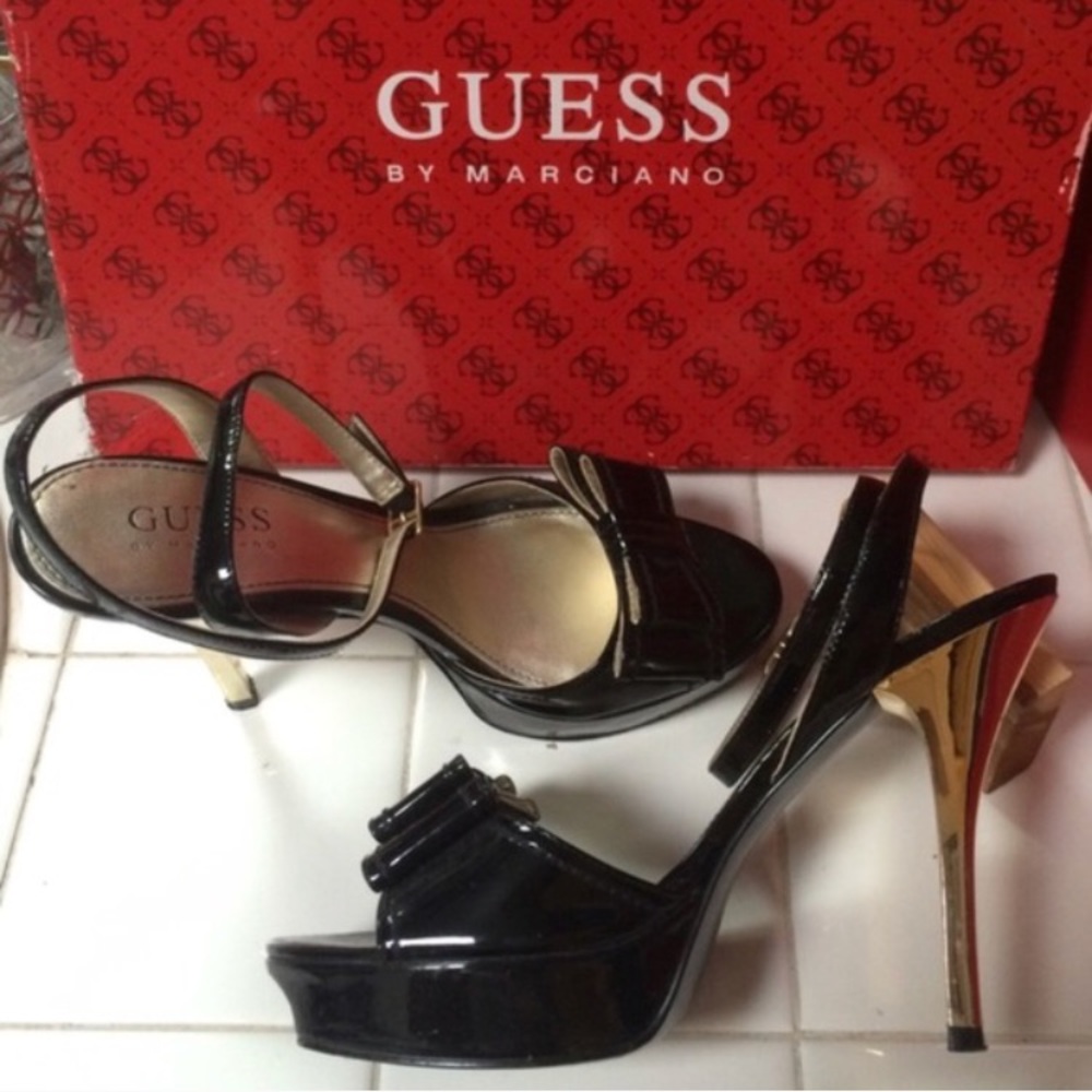 Guess by Marciano Black Patent High Heel 5.5