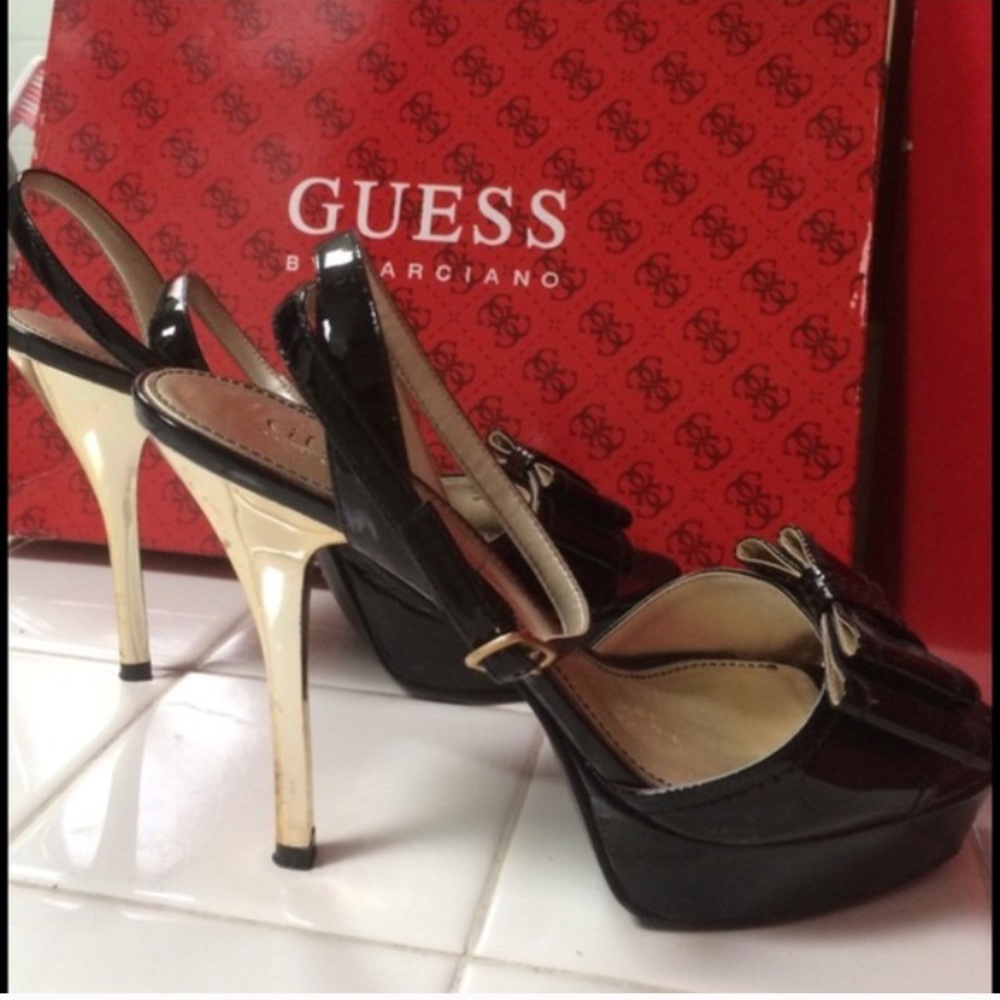 Guess by Marciano Black Patent High Heel 5.5 - Picture 2 of 4