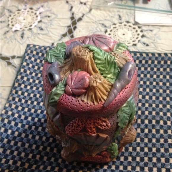 Polymer clay jar, handmade, one of a kind. - Picture 3 of 6