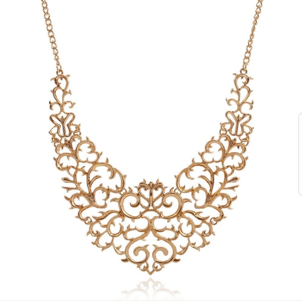 Gold Damask Necklace