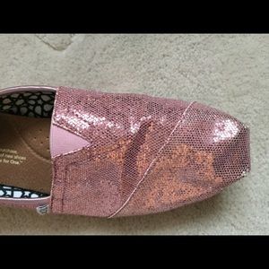 Pink Glitter Toms