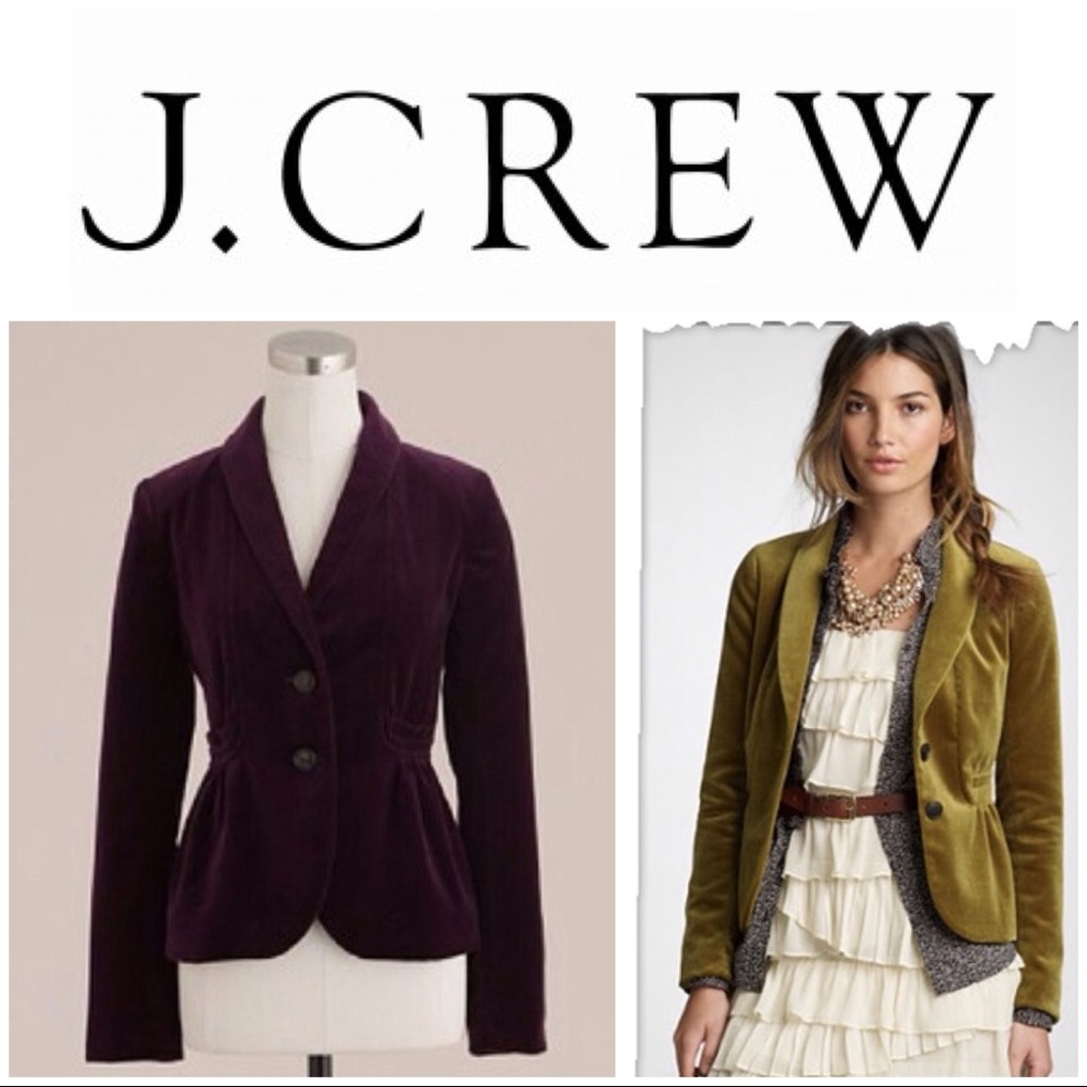 J CREW PURPLE VELVET BLAZER