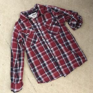 Kids Plaid Button Down Shirt
