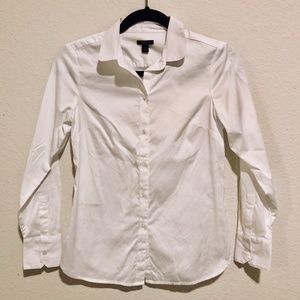NWOT Ann Taylor White Button Up Blouse
