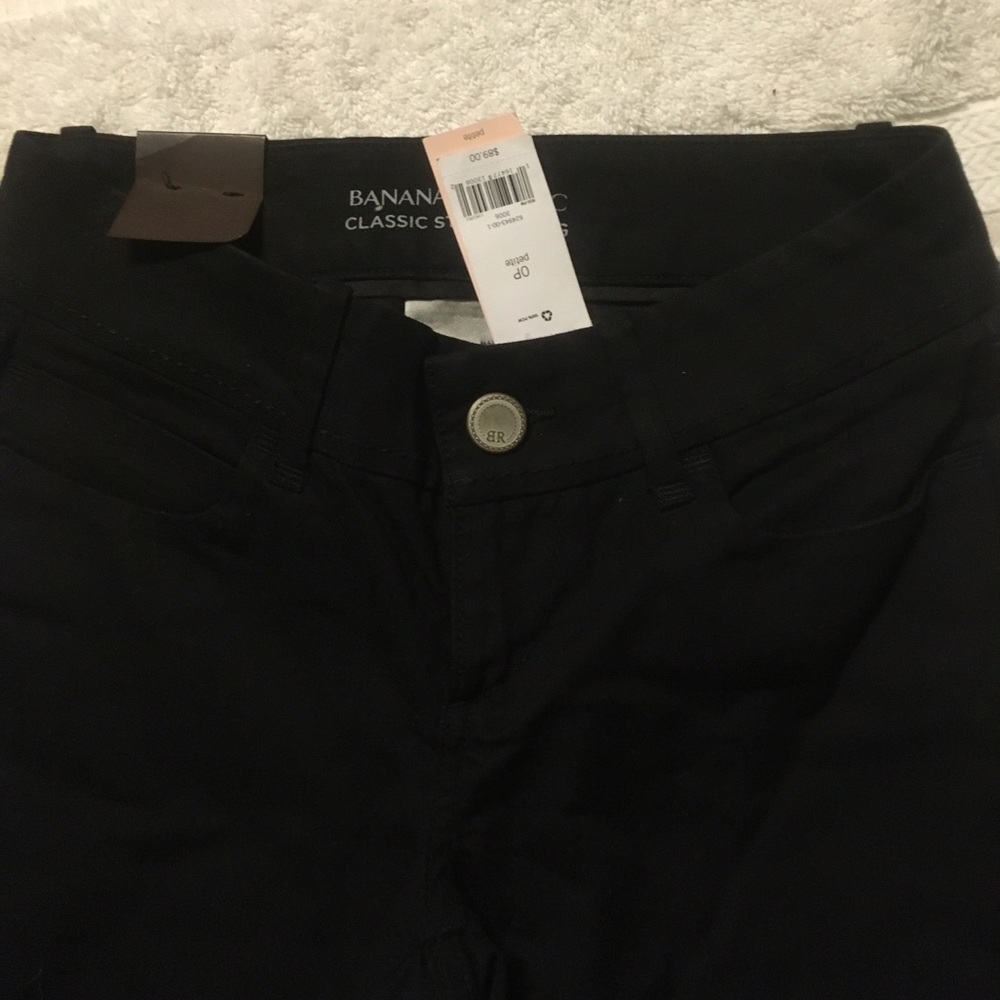 Straight leg denim pants