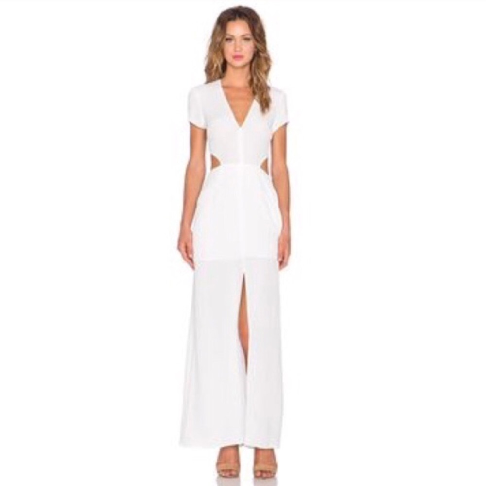 BCBGeneration Optic White Full Length Dress Size 0