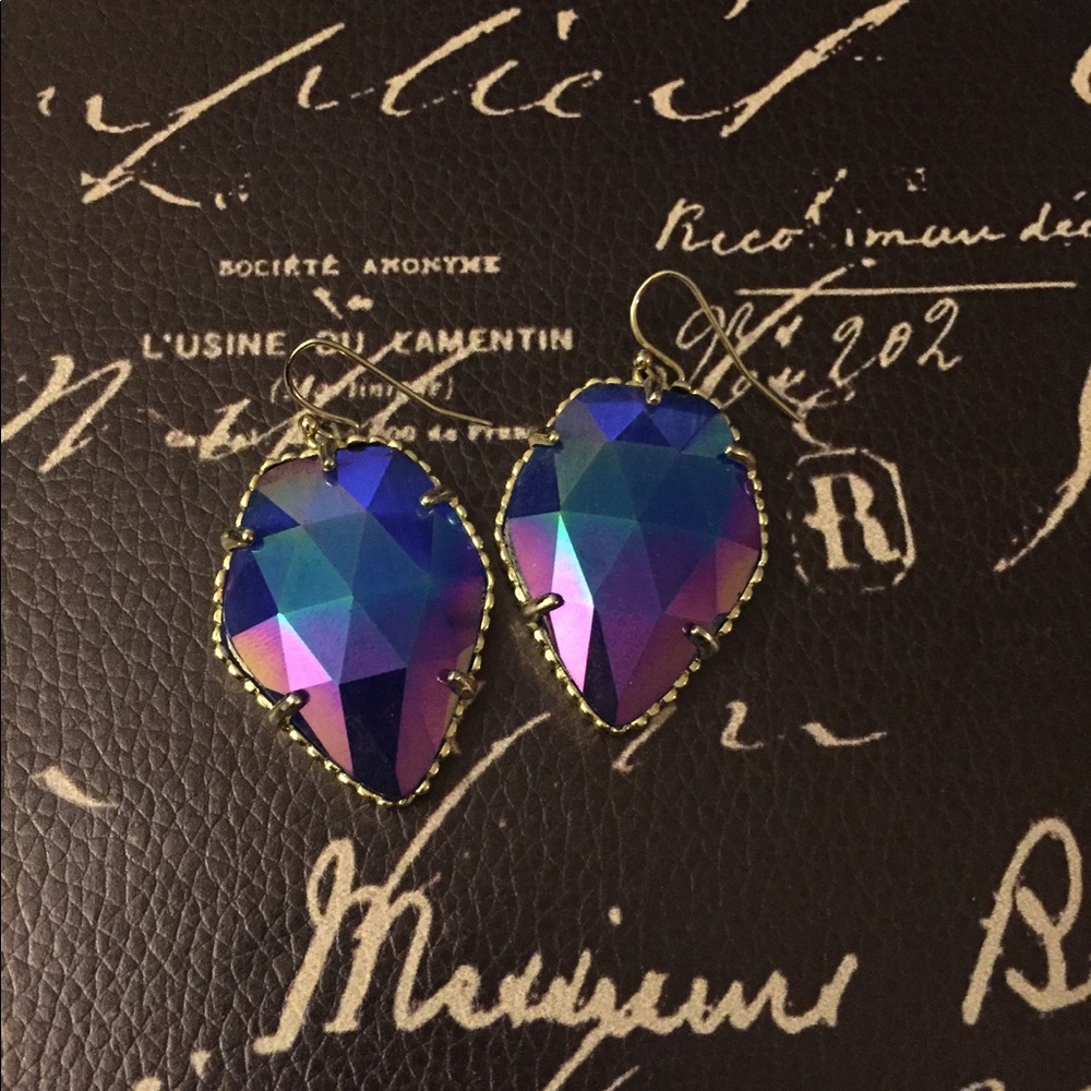 EUC cobalt iridescent Kendra Scott corleys