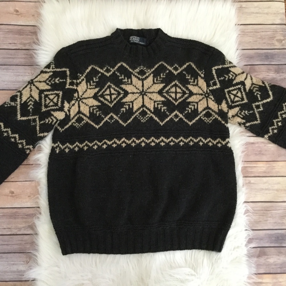 Vintage Polo Ralph Lauren Hand Knitted Sweater L