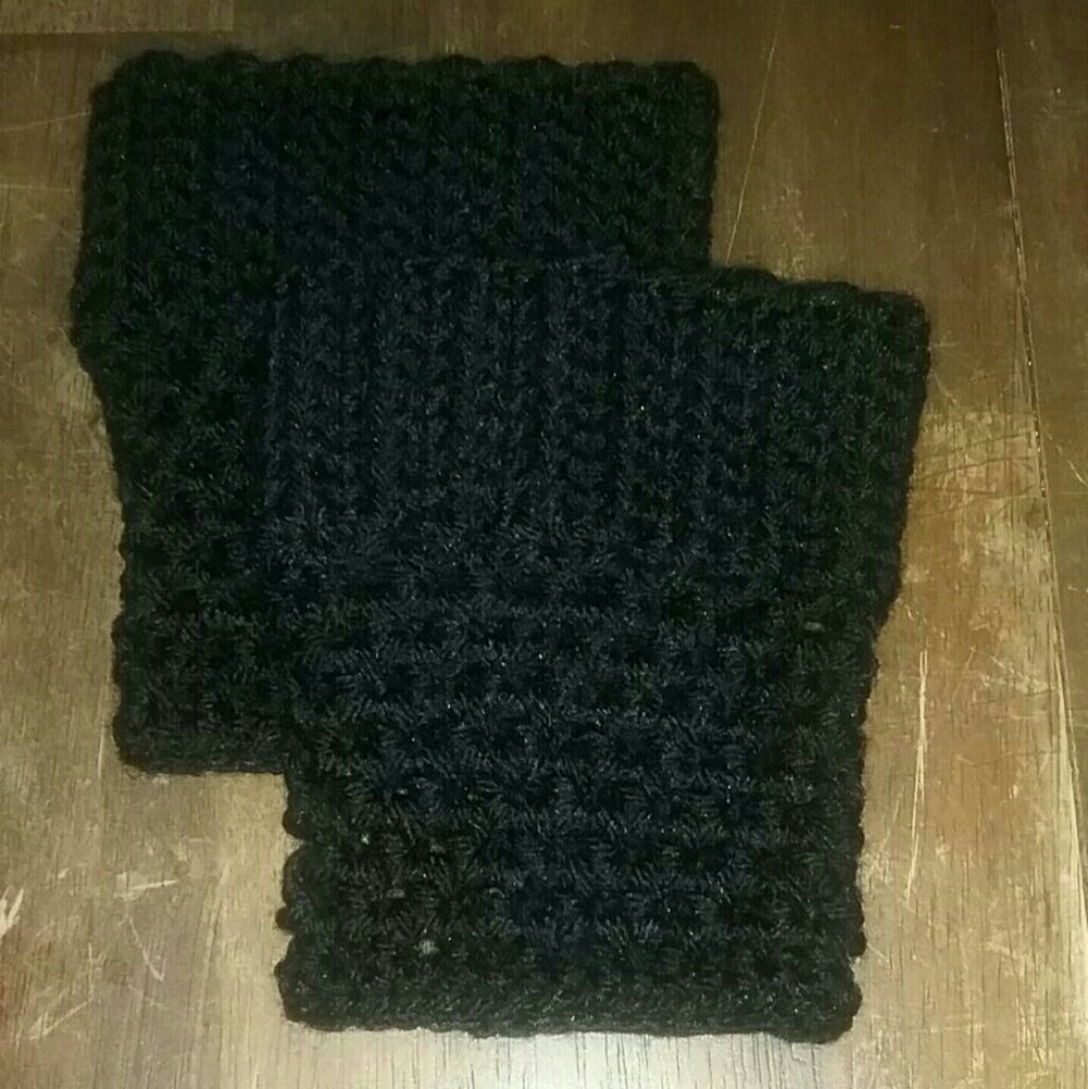 Handmade Black Boot Cuffs