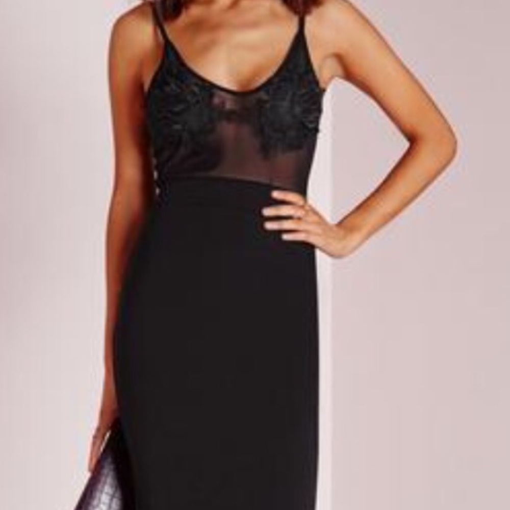 Bodycon black dress by Misguided