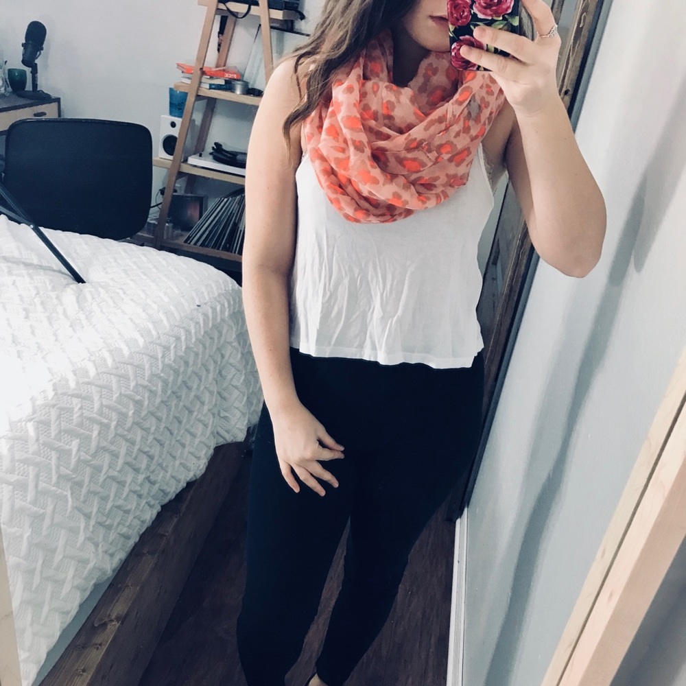 Bright pink cheetah infinity scarf