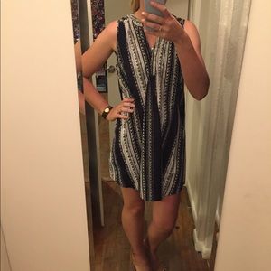 Lush Dark purple/navy striped dress