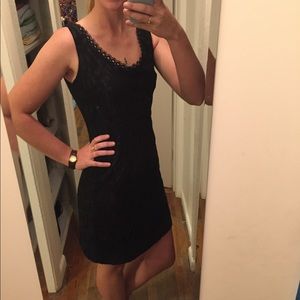 Black lace formal dress