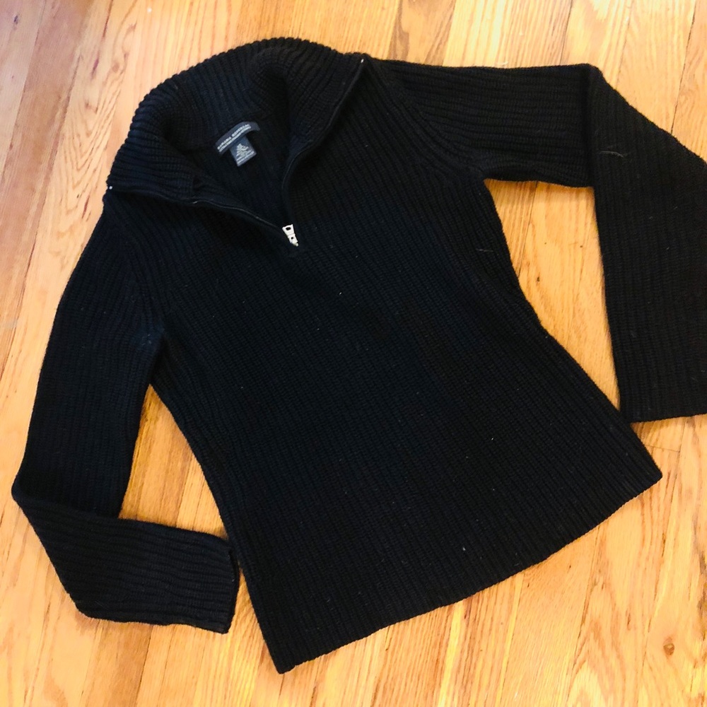 Ribbed Black Sweater Banana Republic