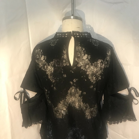Roly Poly Black Lace Blouse - Picture 5 of 5
