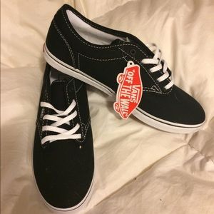 Women's Vans Black with White Sole