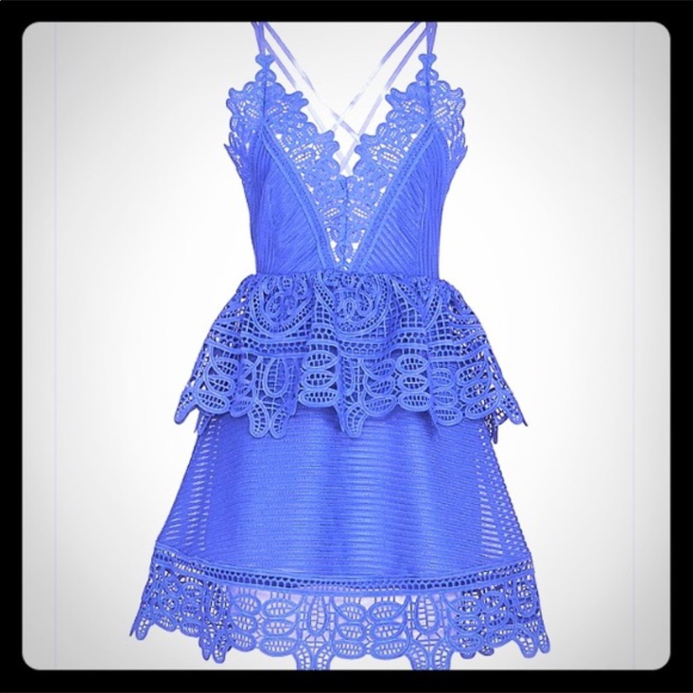 BNNW Self- Portrait low back peplum dress