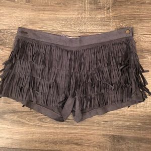 Billabong Fringe Faux Suede Shorts