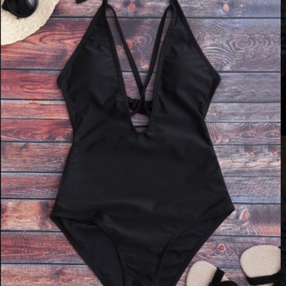 Sexy black one piece