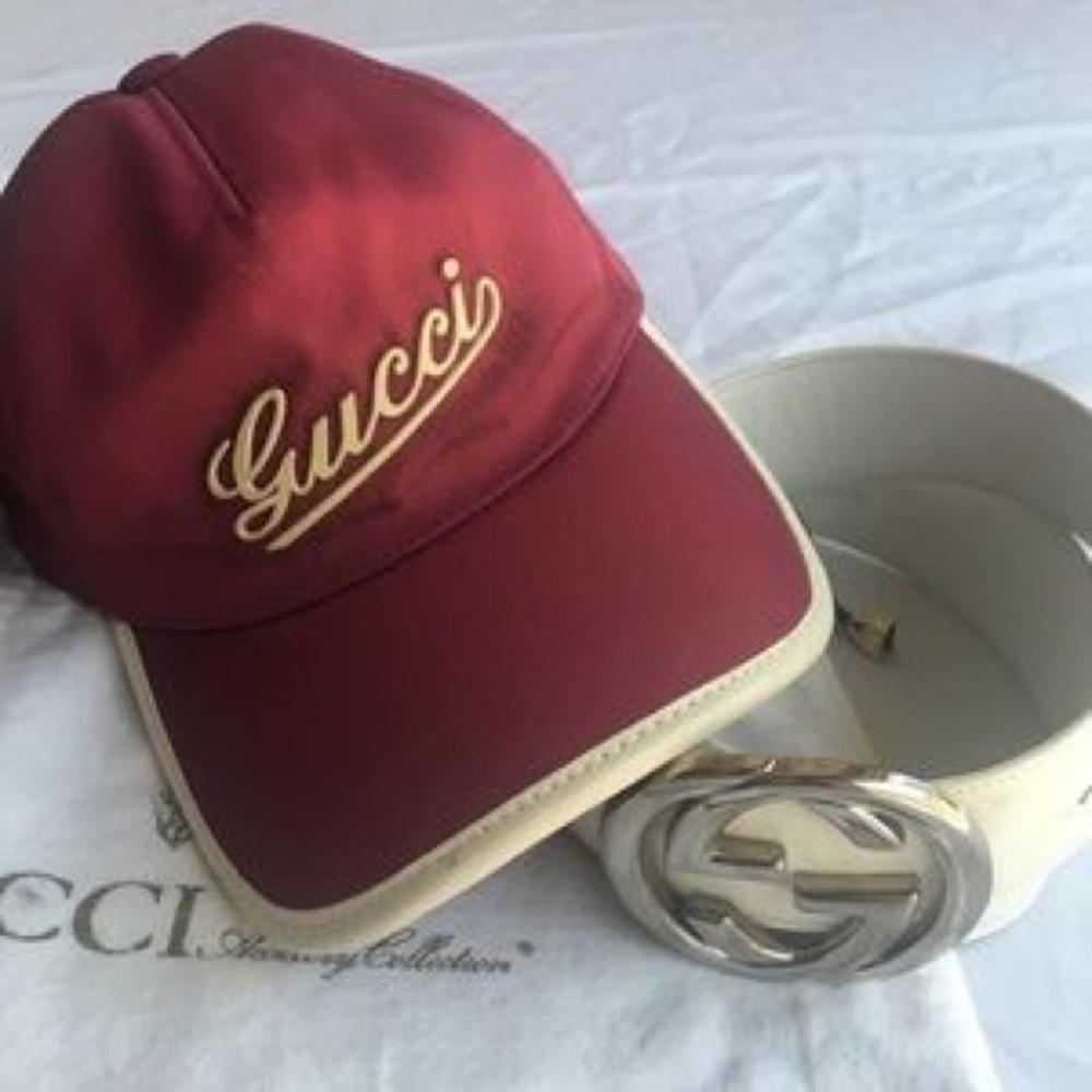 GUCCI Pink Canvas Hat Size Small