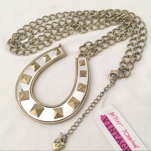 Betsey Johnson ‘Throwback To Betsey’ Horseshoe Necklace NWT