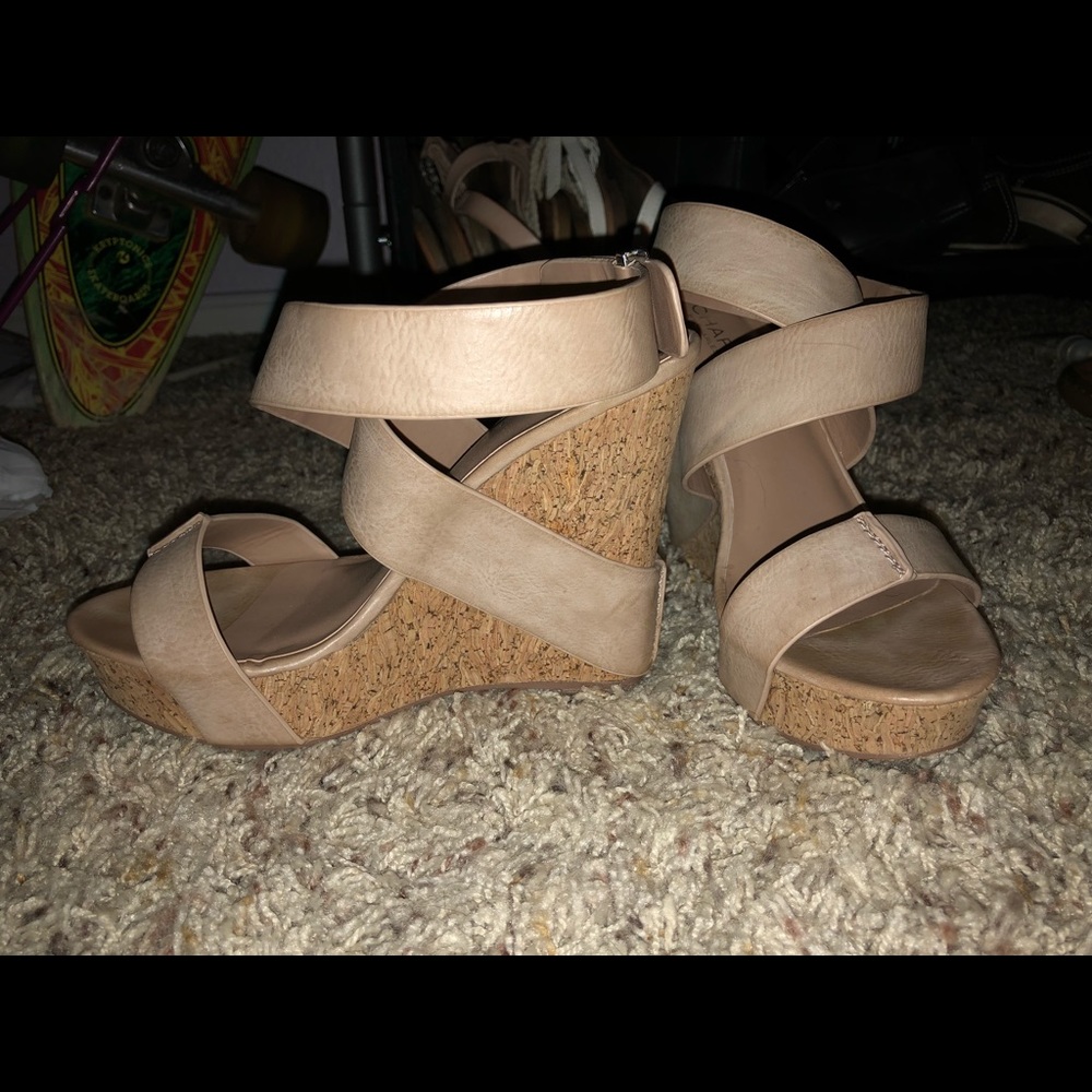 Charles David Nude Wedges