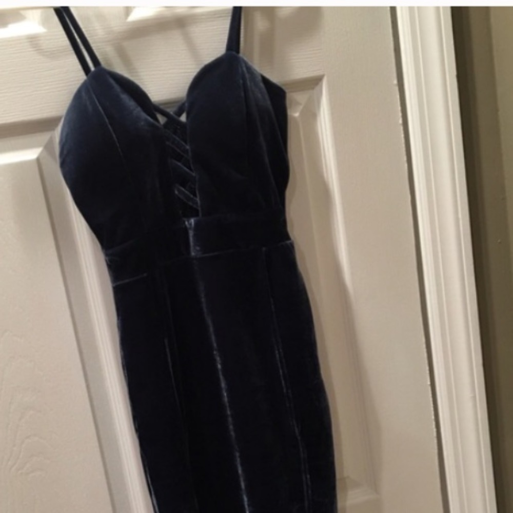 Size small. Blue /grey velvet