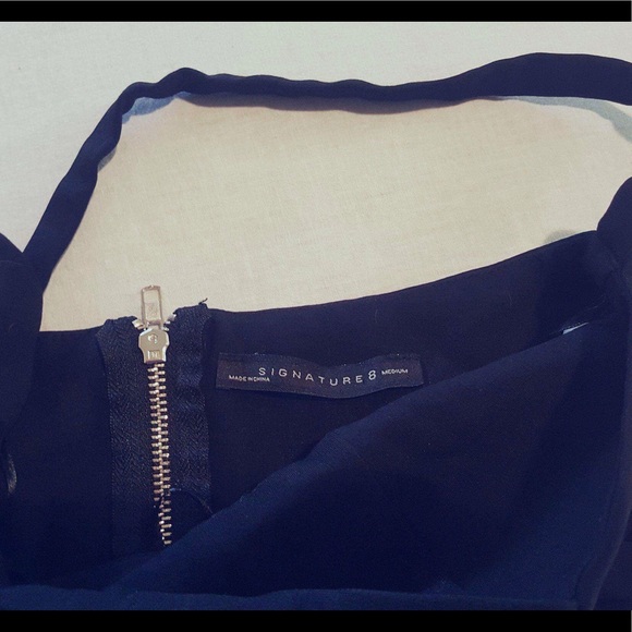 Signature 8 Black Crop Top W/ Crisscross - Picture 4 of 4