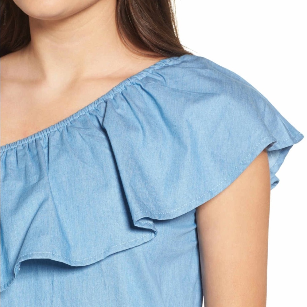 Ruffle Chambray Dress - Picture 5 of 5