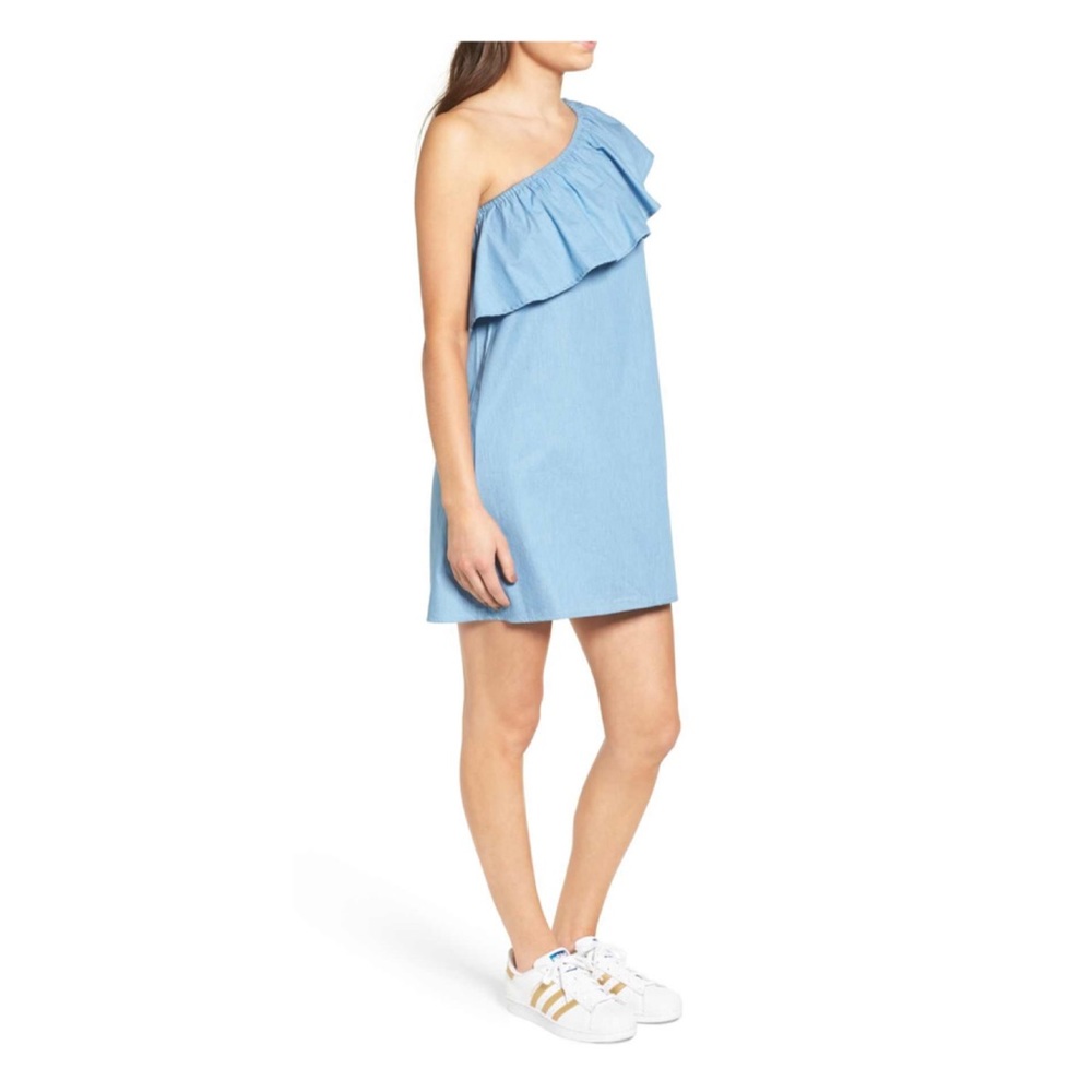 Ruffle Chambray Dress - Picture 3 of 5