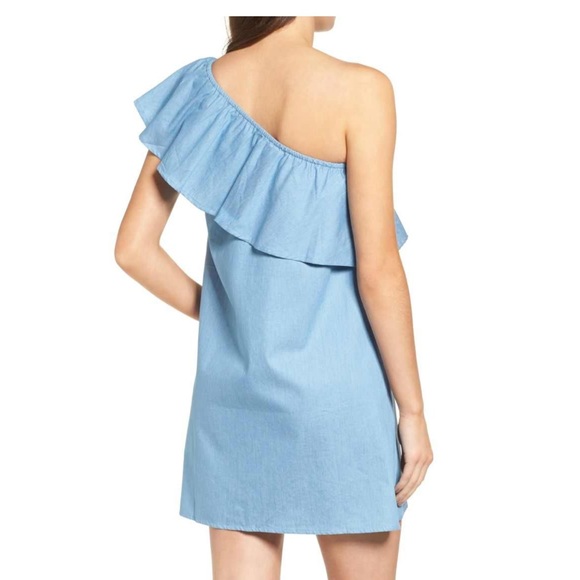 Ruffle Chambray Dress - Picture 4 of 5