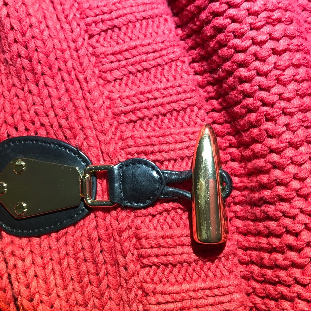 ❤️SOLD❤️Michael Kors red sweater cardigan❤️Sold❤️ - Picture 5 of 8