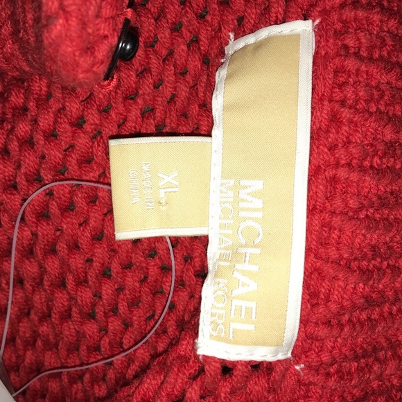 ❤️SOLD❤️Michael Kors red sweater cardigan❤️Sold❤️ - Picture 4 of 8