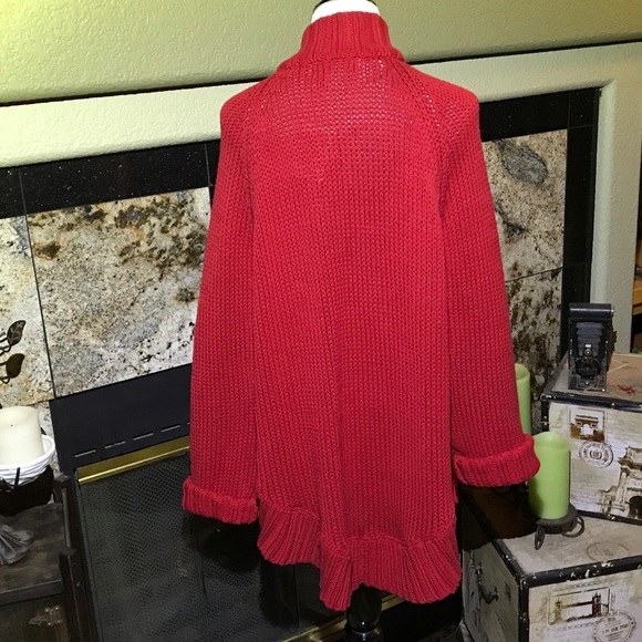 ❤️SOLD❤️Michael Kors red sweater cardigan❤️Sold❤️ - Picture 7 of 8