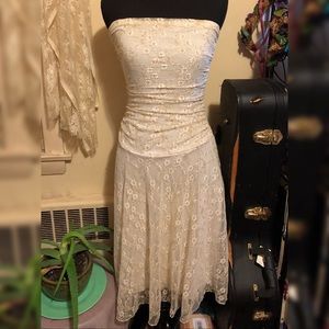 Beautiful Lace with Gold Dress