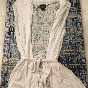 Beige Lace Back Vest