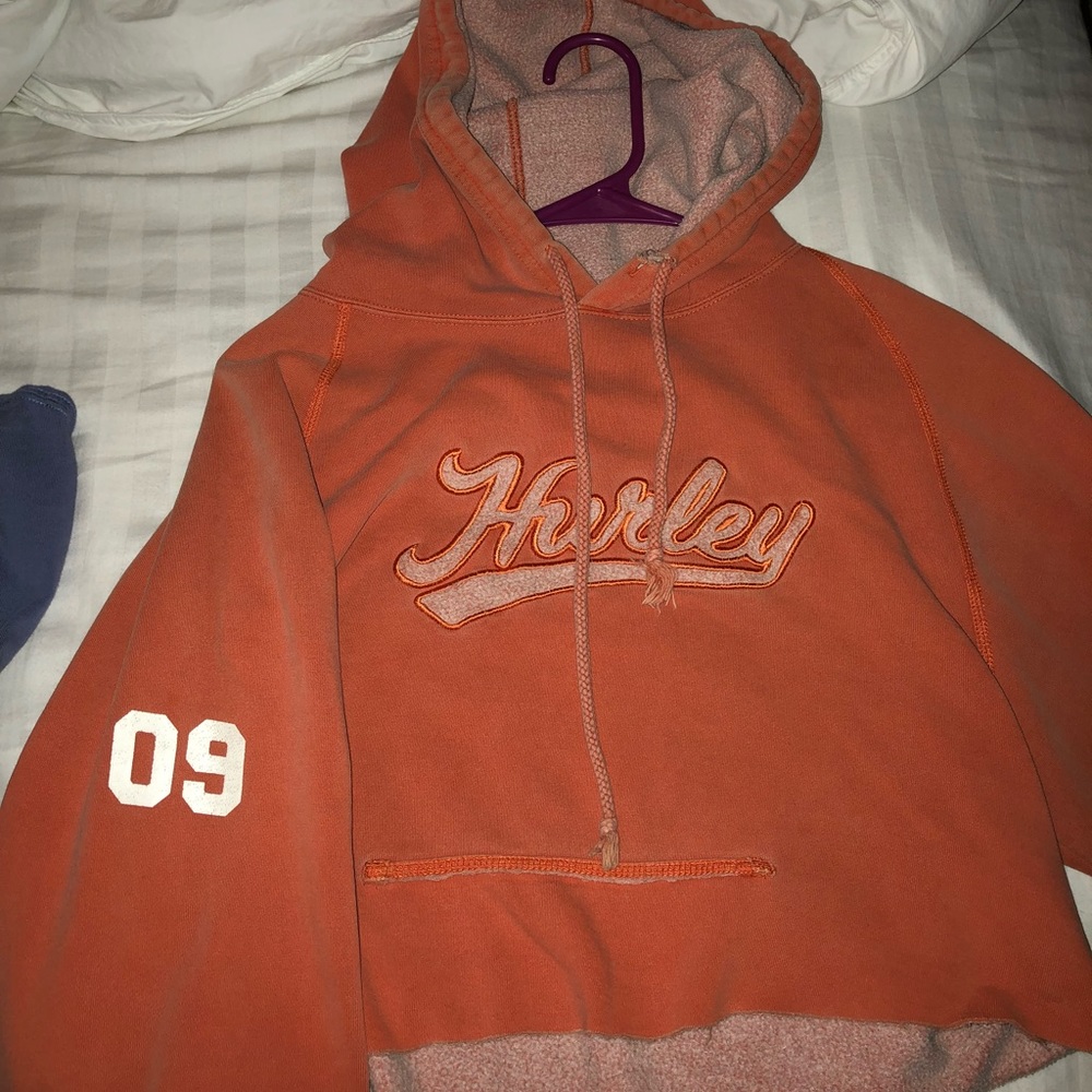 Hurley cut off hoodie