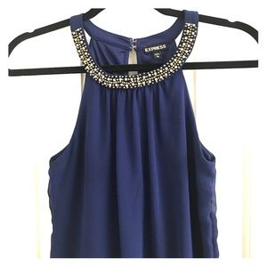 Express embellished tank top xs