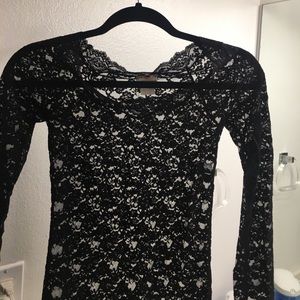 Free People Intimately- xs Lace long sleeve