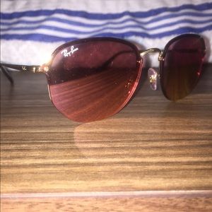 Gold Ray-Ban Hexagonal Sunglasses