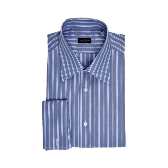 Valentino Other - Valentino Roma Blue/White Striped Dress Shirt