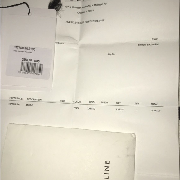 Micro white Celine bag - Picture 6 of 7