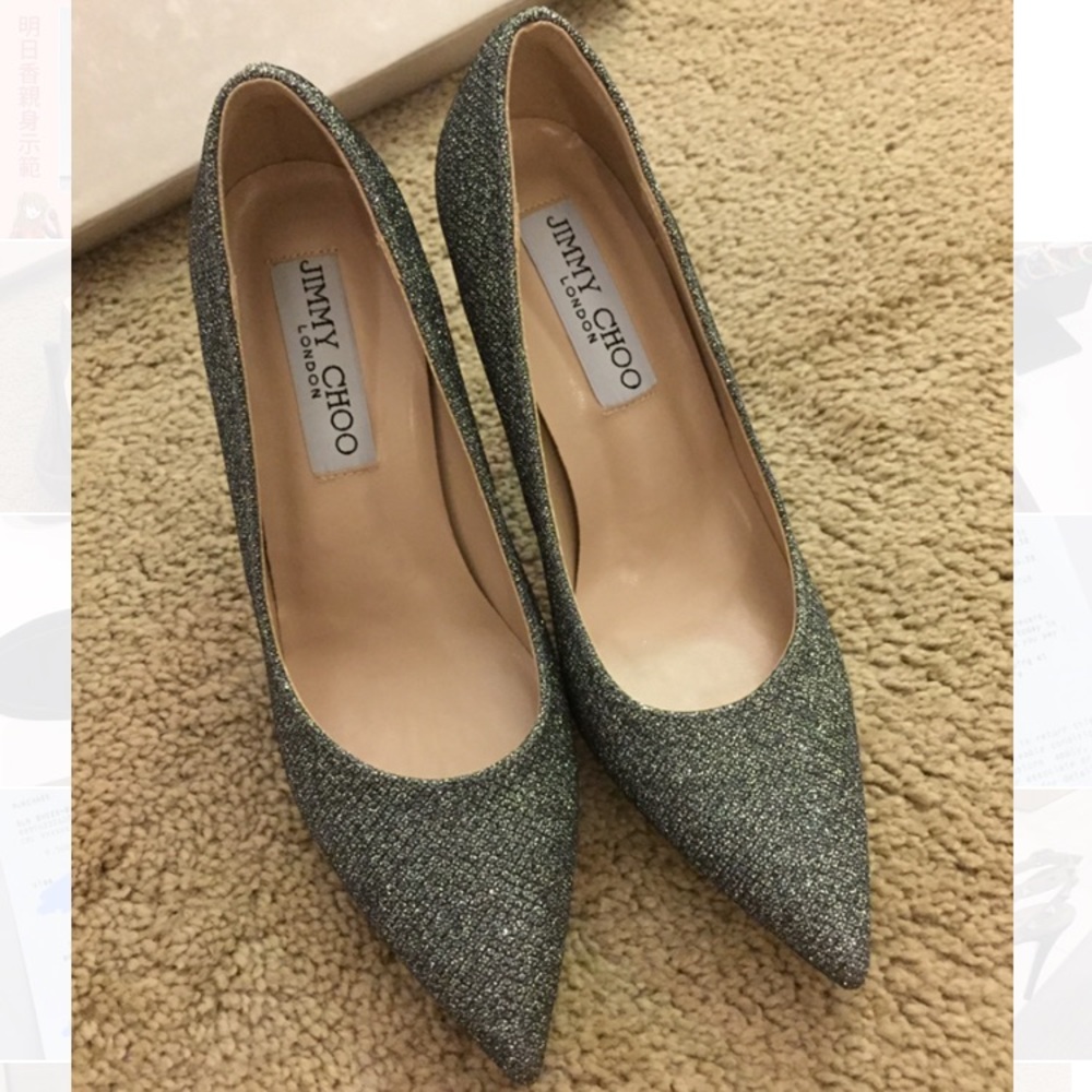 Brand new Jimmy Choo Abel glitter silver